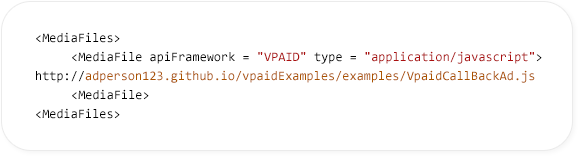 Sample VPAID code snippet