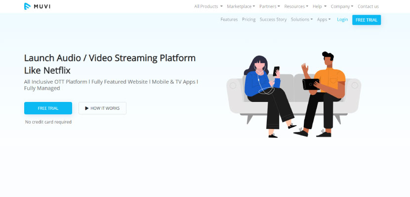 muvi online video platform screenshot