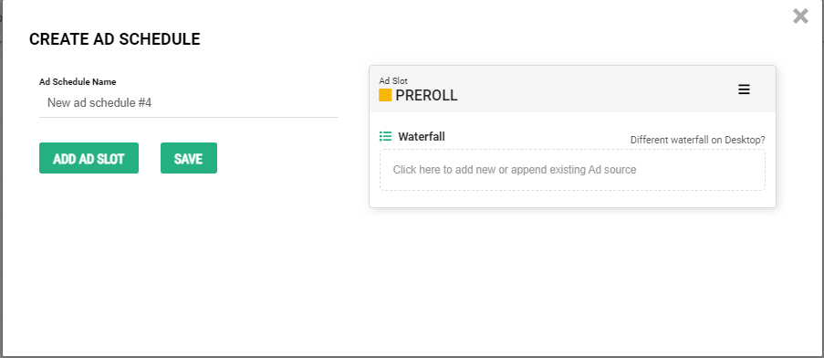 create ad schedule