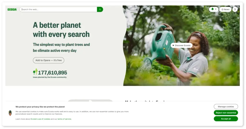 Ecosia Search Bar