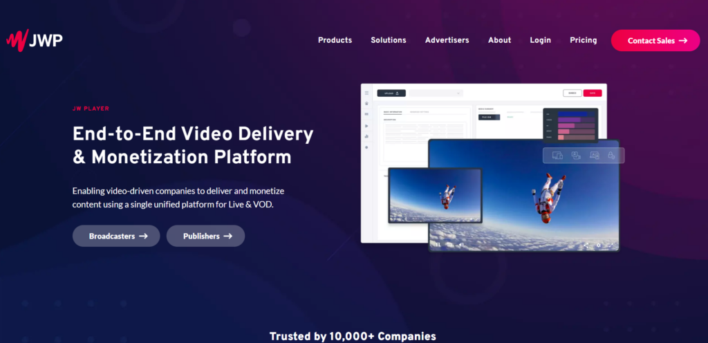 jw player landing page